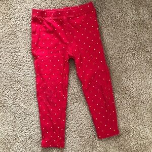 Tea Collection polka dot pants 6 cotton red back pockets